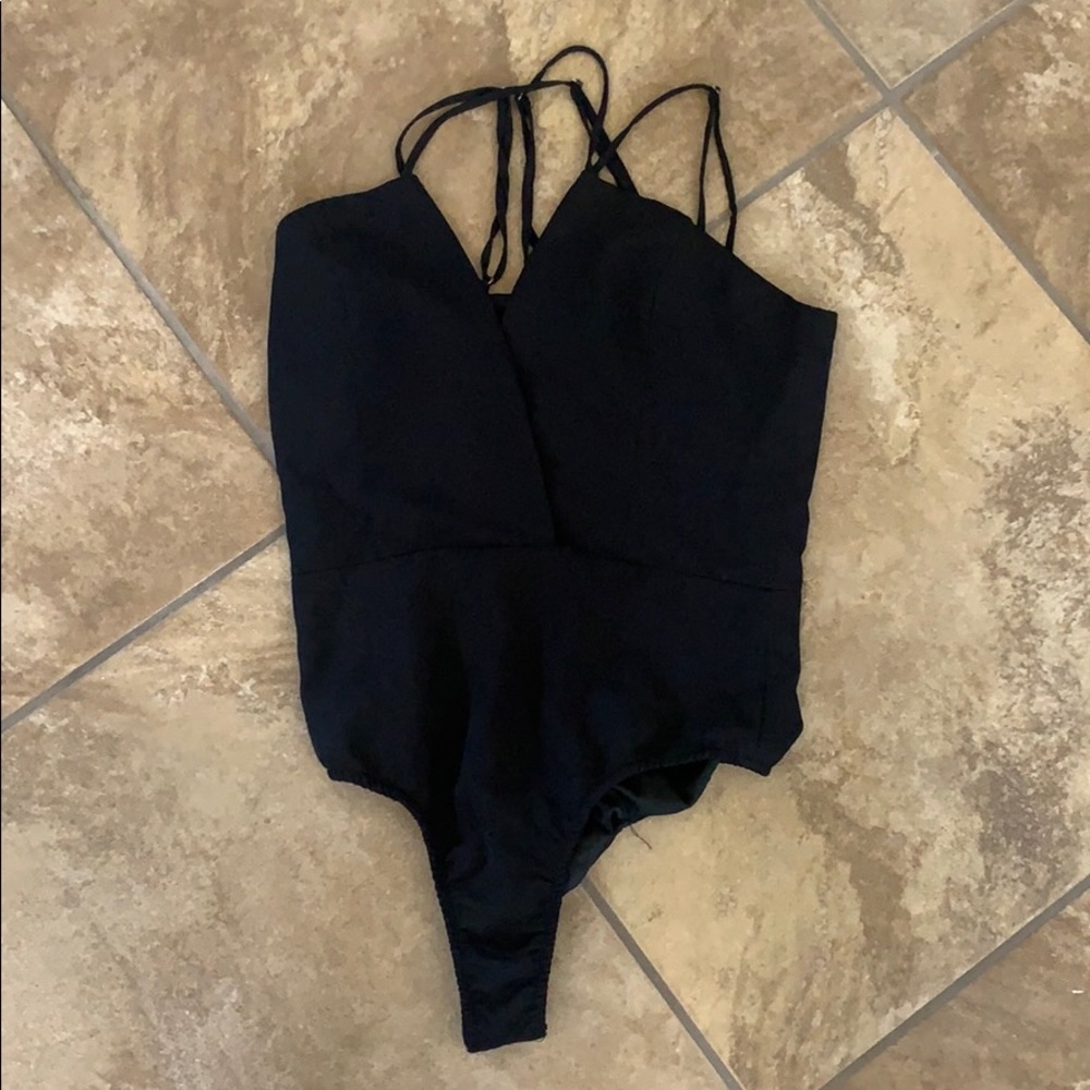 Black leotard top